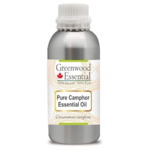 greenwood essential camphor essential oil cinnamomum camphora pure  non-sticky  non-greasy  lightweight  men amp women  all skin types  steam distilled 1250ml