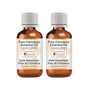 greenwood essential citriodora essential oil eucalyptus citriodora pure  non-sticky  non-greasy  lightweight  men amp women  all skin types  steam distilled 100ml x 2