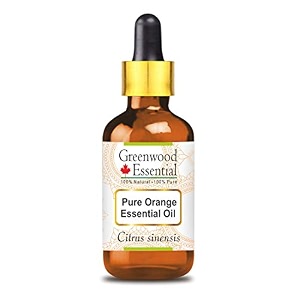 greenwood essential orange essential oil citrus sinensis with glass dropper pure  non-sticky  non-greasy  lightweight  men amp women  all skin types  steam distilled 10ml