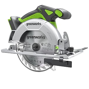 greenworks 24v 6-1234 brushless circular saw 4800 rpm 4590 adjustable cutting depth tool only