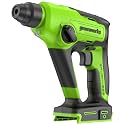 Greenworks 24V Brushless Cordless Hammer Drill, Impact Energy 1.2 Joules, SDS-Plus, Tool Only