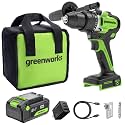 Greenworks 24V Cordless Brushless 800 in-lbs Drill/Driver, Professional Grade,21 Clutch, 4.0Ah USB-C Battery (24,000mAh Power Bank),65W USB-C Fast Charger(3-Port) and USB C to USB C Cable(3.3FT)