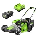 Greenworks 80V 21in Push Lawn Mower, 5.0 Ah Battery and Charger