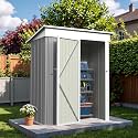 Greesum Outdoor Storage Shed 5 x 3 ft. Utility Tool Shed, Gray