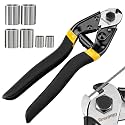 GRENPRO Wire Rope Cutter, 5/32" Steel Cable Cutter with 6 Aluminum Sleeve