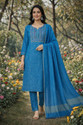 Greta Fashion Embroidered Kurta TrouserPant Dupatta