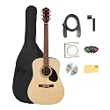 Gretsch Prelude D100 Dreadnought Acoustic Guitar - Natural Bundle with Gig Bag, Strap, Strings, String Winder, Picks, Austin Bazaar Instructional DVD, and Polishing Cloth