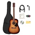 Gretsch Prelude D100 Dreadnought Acoustic Guitar - Sunburst Bundle with Gig Bag, Strap, Strings, String Winder, Picks, Austin Bazaar Instructional DVD, and Polishing Cloth