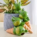 Terracotta Water Dripper Spikes for Plants | Cute, Natural, Carefree, and Sustainable | Enhance Plant Experience | Interesting Gift Idea | Happy Holidays (4, Bear)