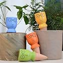 Terracotta Water Dripper Spikes for Plants | Cute, Natural, Carefree, and Sustainable | Enhance Plant Experience | Interesting Gift Idea | Happy Holidays (4, Bear)