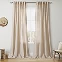 Grey Flax Linen Curtains for Living Room