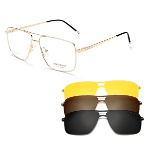 grey jack clip on sunglasses polarized magnetic sunglasses with 3pc lens rectangle eyewear design for myopic people 80016