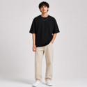 Greyscale Printed Men Round Neck Black T-Shirt