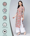 GREYSHADE Women Floral Print Straight Kurta