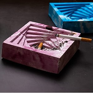 greyt designer geometric stepped ashtray for home office car  indoor amp outdoor concrete material candy marble