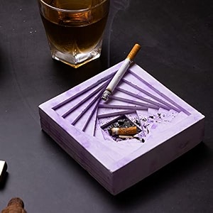 greyt designer geometric stepped ashtray for home office car  indoor amp outdoor concrete material orchid marble