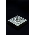 GREYT Designer Geometric Stepped Ashtray for Home |office |car | Indoor & Outdoor Concrete Material (Dark Concrete)