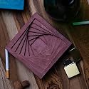 GREYT Designer Geometric Stepped Ashtray for Home |office |car | Indoor &amp; Outdoor Concrete Material (Mahogany)