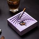 GREYT Designer Geometric Stepped Ashtray for Home |office |car | Indoor &amp; Outdoor Concrete Material (Orchid Marble)