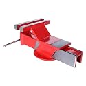 Steel Bench Vice, 4 Inch (100mm) Heavy Duty Professional Fixed Base Vise Tool For Table Work, Drilling, Cutting, Filing, Sawing, Sanding &amp; Shaping, Universal DIY Clamp
