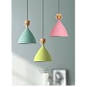 GreyWings 3 Light Cluster Hanging Bell Shade Light (Pink, Aqua Blue, Moss Green) Aluminium Hanging Pendant Light Drop, Antique Modern Ceiling Lamp (Bulb is not Included) 3 Light Cluster Set