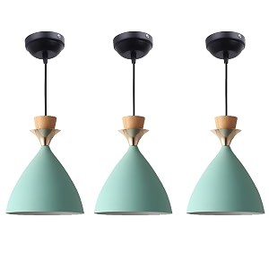 greywings modern aqua blue dome hanging pendant light for ceiling aluminium antique decor e-27 holder bulb is not included pack of 3