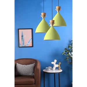 greywings triple dome moss green aluminium hanging pendant light  modern antique ceiling lamp adjustable drop e-27 holder bulb is not included pack of 3