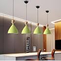 GreyWings Triple Dome Moss Green Aluminium Hanging Pendant Light – Modern Antique Ceiling Lamp, Adjustable Drop, E-27 Holder, (Bulb is not Included) Pack of 4