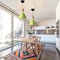 GreyWings Triple Dome Moss Green Aluminium Hanging Pendant Light – Modern Antique Ceiling Lamp, Adjustable Drop, E-27 Holder, (Bulb is not Included) Pack of 2