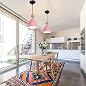 GreyWings Modern Pink Dome Hanging Pendant Light for Ceiling, Aluminium, Antique Decor, E-27 Holder, (Bulb is not Included) Pack of 2