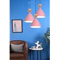 GreyWings Modern Pink Dome Hanging Pendant Light for Ceiling, Aluminium, Antique Decor, E-27 Holder, (Bulb is not Included) Pack of 3