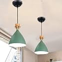 GreyWings Modern Green Dome Hanging Pendant Light for Ceiling, Aluminium, Antique Decor, E-27 Holder, (Bulb is not Included) Pack of 2