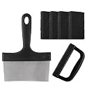 Griddle Cleaning Kit for Blackstone with 6" Grill Scraper Cleaning Brush Pad, Non Scratch Griddle Scrubber Scouring Pads for Flat Top Charcoal, Gas Grill Quickly Remove Baked-On Greases