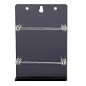 GRIDLAB Acrylic Single Mobile Black Holder Stand for Mobile Charging and Keys Hanging at Home, Office, Bedroom (Black Single Mobile Stand)