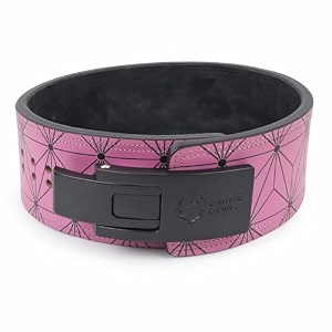 powerlifting lever gym 10mm black buckle with pink print power extreme heavy duty genuine leather belts-squats deadlifts bodybuilding weight lifting for men amp women small-2634-3434