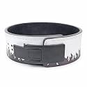 Powerlifting Lever Gym 10mm Black Buckle With Black Fire Power Extreme Heavy Duty Genuine Leather Belts-Squats Deadlifts Bodybuilding Weight Lifting for Men &amp; Women (XL-42"-52")