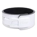 Powerlifting Lever Gym 10mm White Buckle White Belt Power Extreme Heavy Duty Genuine Leather Belts-Squats Deadlifts Bodybuilding Weight Lifting for Men &amp; Women (Medium-32"-41")