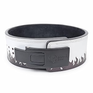 13mm uv print designer lever gym belt  custom powerlifting belt  100 full grain genuine leather  ipf standard  black fire belt with black buckle  size x-large