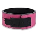 Powerlifting Lever Gym 13mm Black Buckle With Pink Print Power Extreme Heavy Duty Genuine Leather Belts-Squats Deadlifts Bodybuilding Weight Lifting for Men &amp; Women (Medium-32"-41")