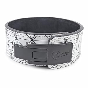 weight lifting belt black buckle with white abstract print heavy 10mm genuine leather power lifting belt for men amp women competition workout training weight support beltxl-4234- 5234
