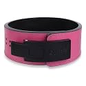 13MM Lever Gym Belt for Men &amp; Women | 100% Full Grain Genuine Leather Powerlifting Belt | IPF Standard Weight Lifting Belt | Pink Belt with Black Buckle - Size Small