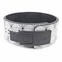 Weight Lifting Belt ||Black Buckle With White Abstract Print Heavy 13mm Genuine Leather Power Lifting Belt For Men &amp; Women|| Competition Workout Training Weight Support Belt(XL-42"- 52")