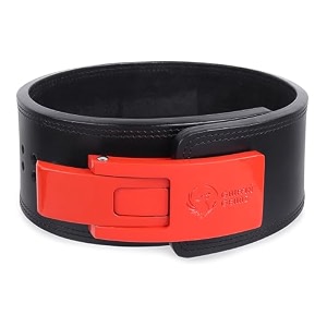 weight lifting belt red buckle with black belt heavy 13mm thick genuine leather power lifting belt for men amp women  competition workout training weight support beltlarge-3634- 4734