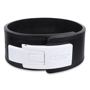 weight lifting belt white buckle with black belt heavy 10mm thick genuine leather power lifting belt for men amp women  competition workout training weight support beltxl-4234- 5234