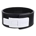 Weight Lifting Belt ||White Buckle With Black Belt Heavy 13mm Thick Genuine Leather Power Lifting Belt For Men &amp; Women || Competition Workout Training Weight Support Belt(XL-42"- 52")