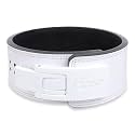 Weight Lifting Belt ||White Buckle White Belt Heavy 10mm Thick Genuine Leather Power Lifting Belt For Men &amp; Women || Competition Workout Training Weight Support Belt(Large-36"- 47")