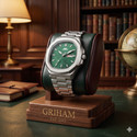 GRIHAM Mens Luxury Textured Green Dial 