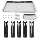 Grill Grease Tray Replacement Parts for Dyna Glo DGF510SBP, DGF510SSP, DGF493BNP, Backyard BY13-101-001-12, BHG BH13-101-099-01, Heat Plates and Adjustable Drip Pan for Dyna-Glo Grill