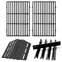 Grill Parts Replacement for Weber Genesis 300 Series E310 E320 E330 S310 S320 S330 EP310 EP320 EP330 with Front Control, 7524 Grill Grates 7620 Flavorizer Bars 65505 Heat Deflectors