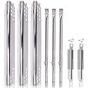 Grill Replacement Parts for Charbroil Advantage 3 Burner 463343015, 463335115, 463435115, 463436815, 463370015. Heat Plates Tents, Burner Tubes and Crossover Tube for Char-broil Advantage Grill Parts.